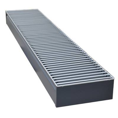 Внутрипольный конвектор длиной 30 см - 1 м КЗТО Бриз 200x80x800